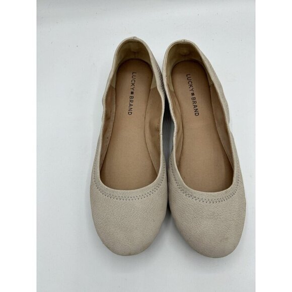 Lucky Brand Emmie Ballet Flats Beige Tan Women's Size 7 1/2 M - Picture 5 of 8